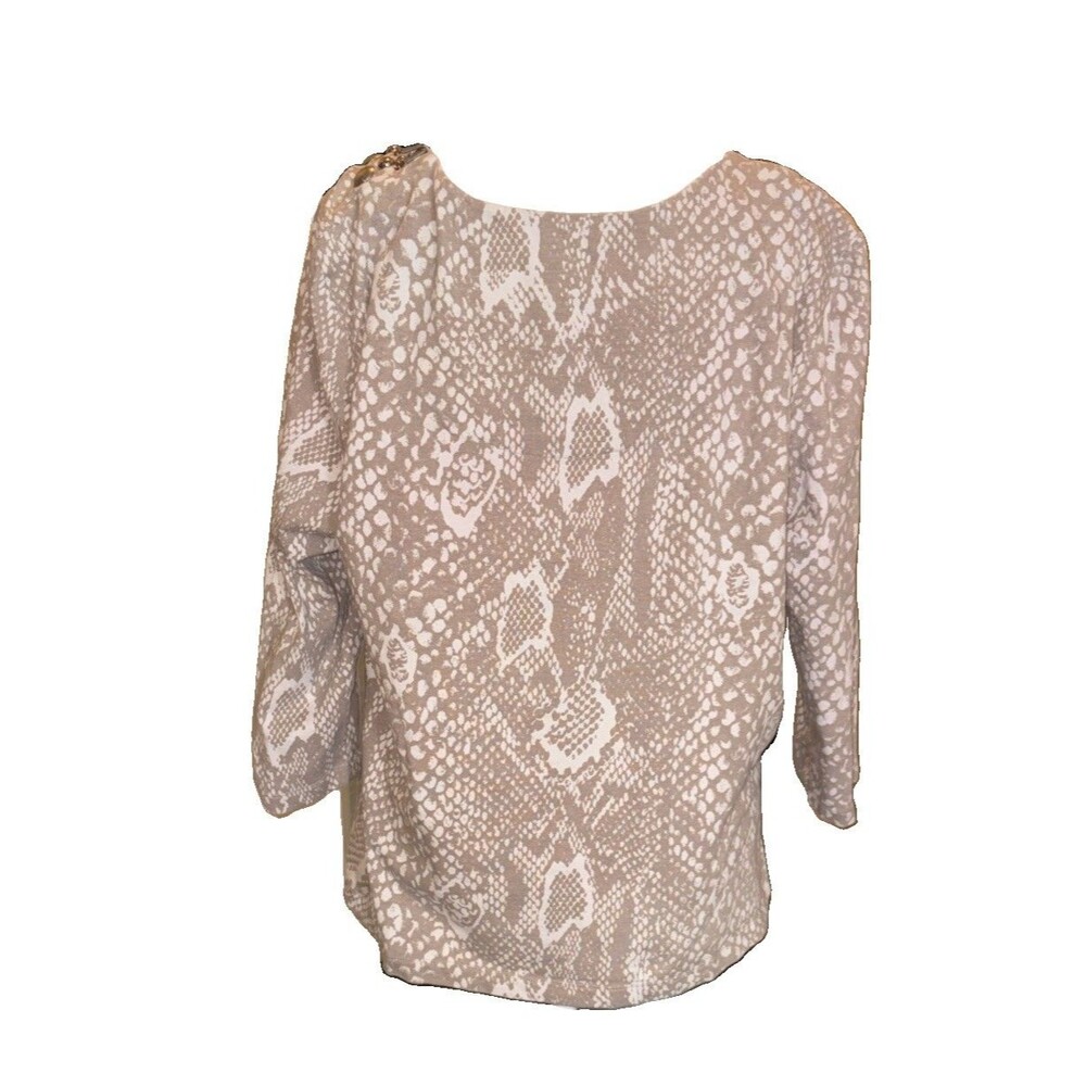 Ruby Road Women's 1X Tunic Top with Snake print and Silver Embellishment - Picture 2 of 7